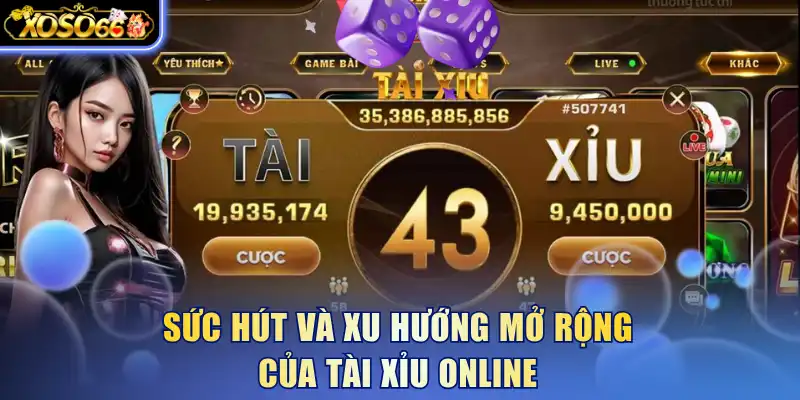 Sức hút và xu hướng mở rộng của tài xỉu online