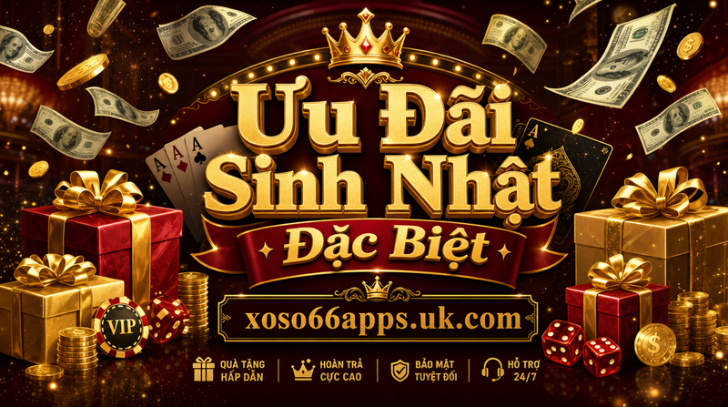 Quà Sinh Nhật Xoso66 ⭐️ Ưu Đãi Tri Ân Mỗi Năm Một Lần ⭐️ Nhận Ngay 5 Xoso66 ⭐️ Trang web chính thức: xoso66.com Ưu Đãi Sinh Nhật Đặc Biệt